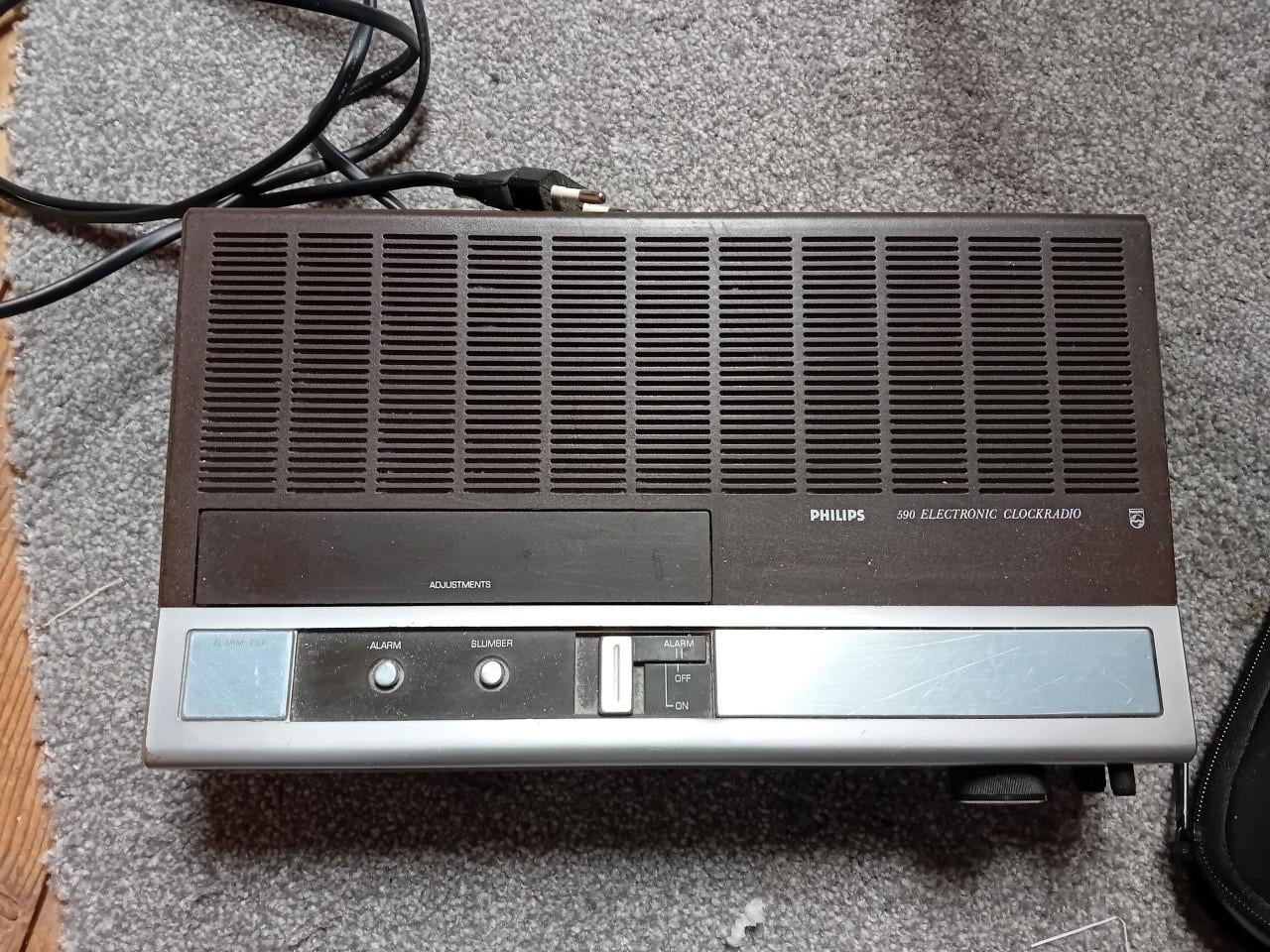 Oude Philips wekker radio