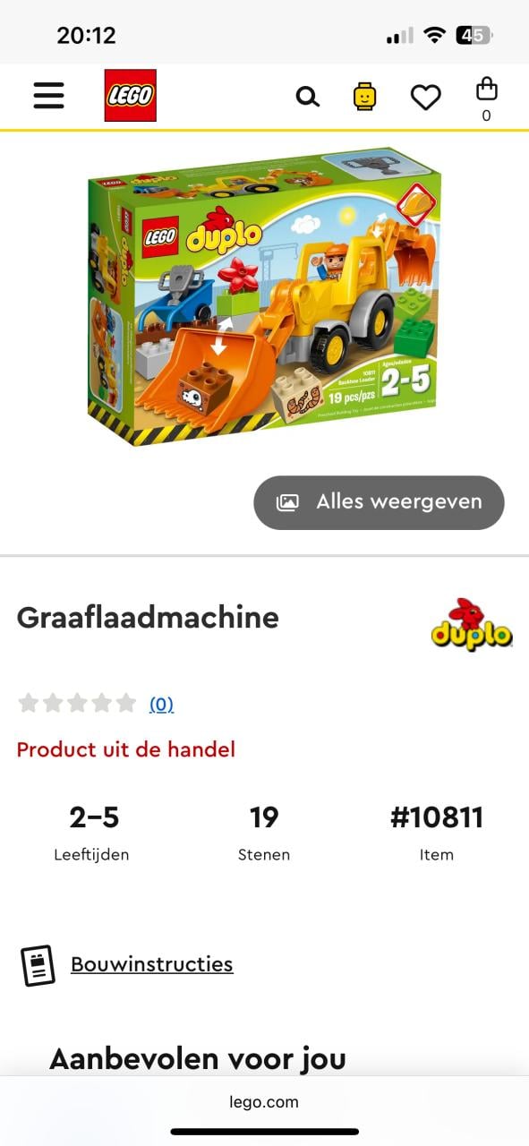 Duplo graaflaadmachine 10811