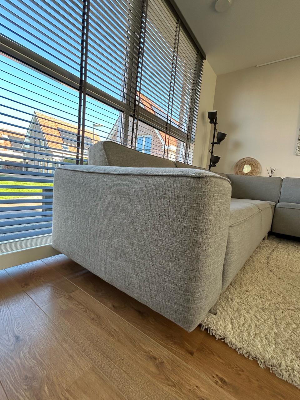 Hoekbank grijs groot, merk Inhouse Carolina 286x301cm