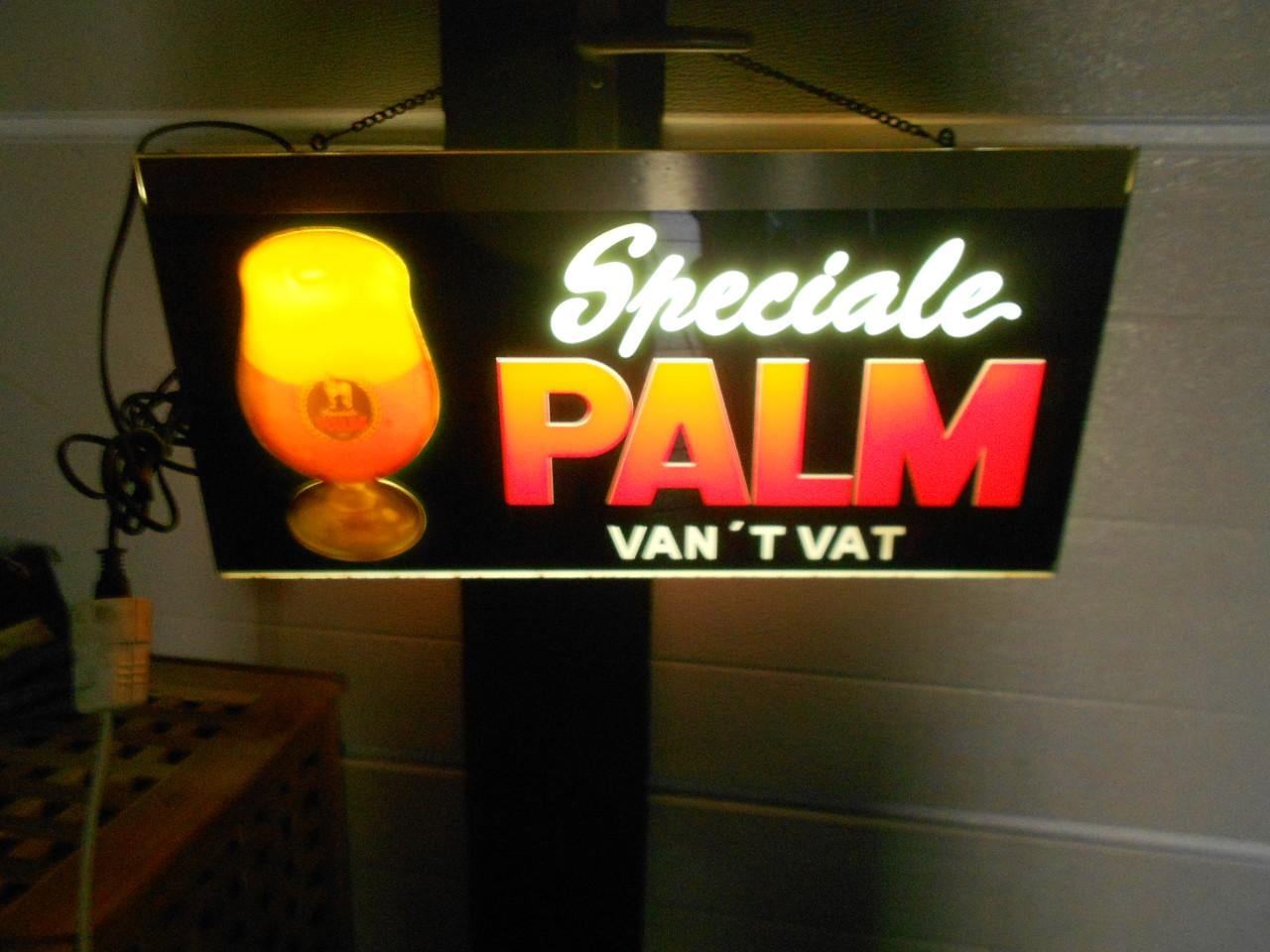 Vintage Palm bier lichtbak licht lamp reclame.