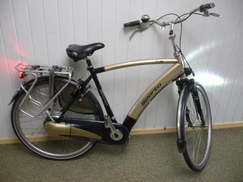 Gebruikte Sparta herenfiets 54cm met verende zadelpen met V-Brakes