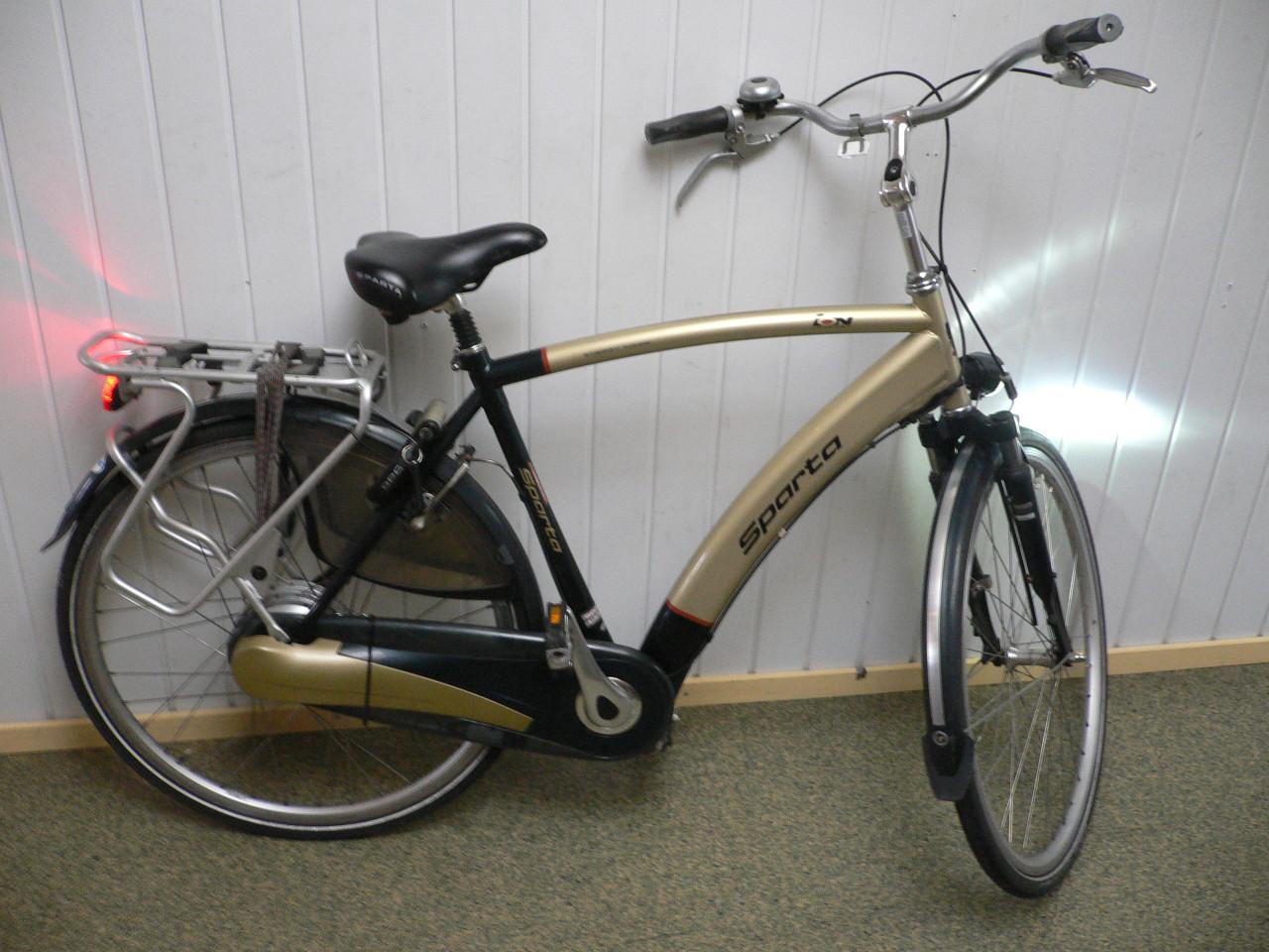 Gebruikte Sparta herenfiets 54cm met verende zadelpen met V-Brakes