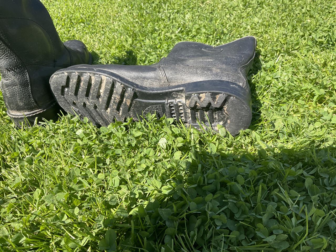 Leren hoge werk laarzen maat 46