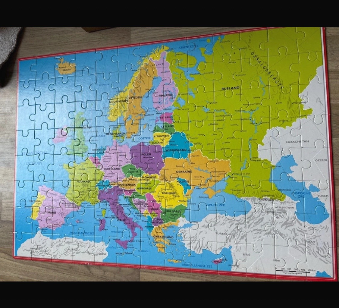 Geografische puzzel europa