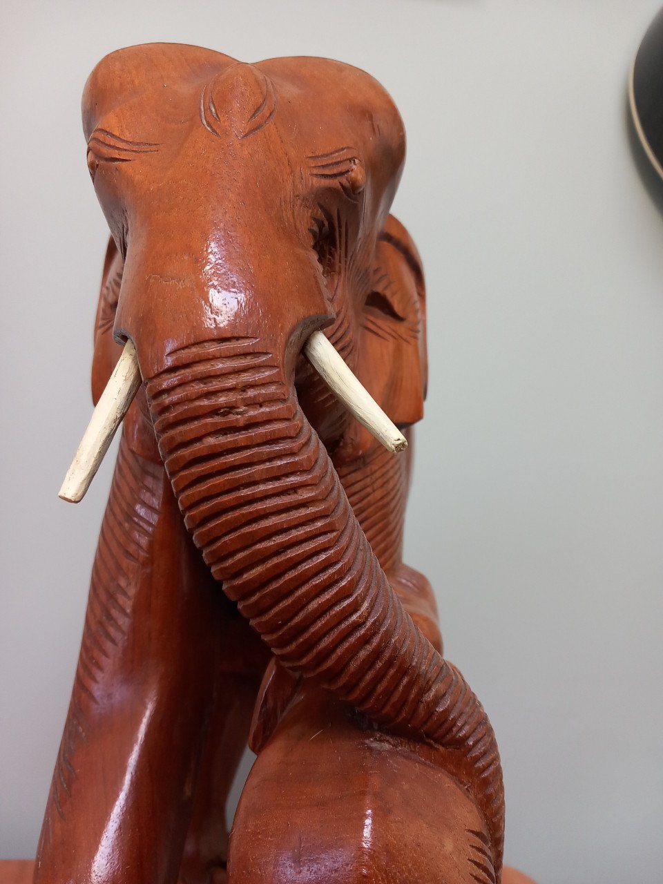 Massief Grote Houten Olifant! 5 kg!