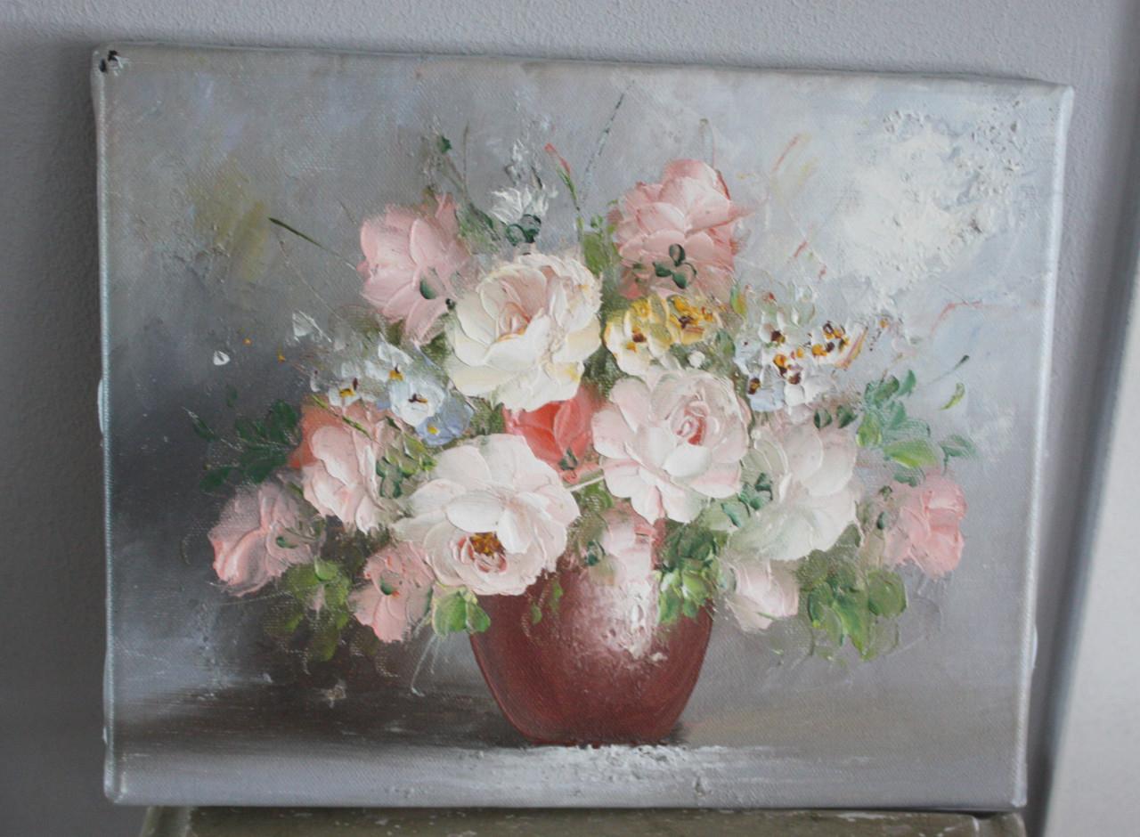 Canvas schilderij met bloemen