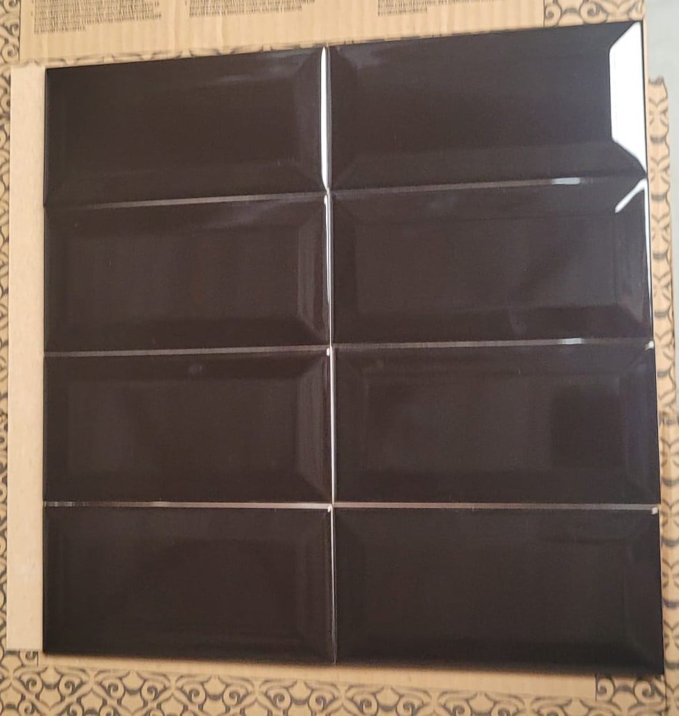 3035-265 Metro tegels zwart, 7,5x15 cm, van € 63,95/m² voor