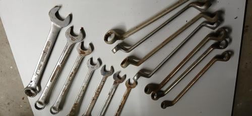 Ring en steeksleutels maat 17 tot 32