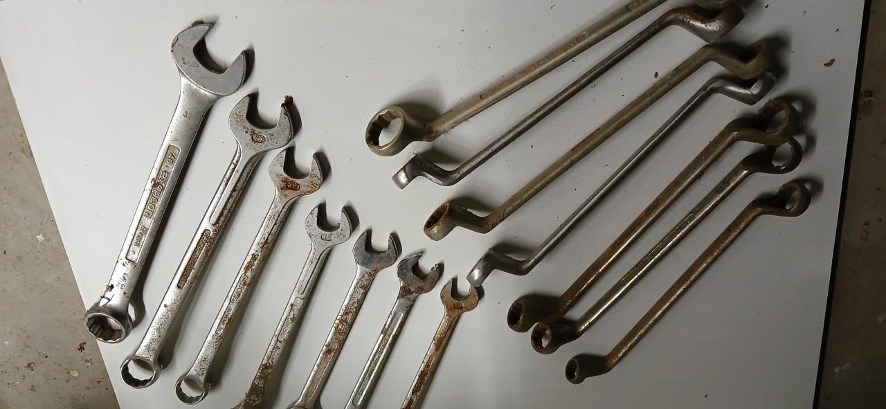 Ring en steeksleutels maat 17 tot 32