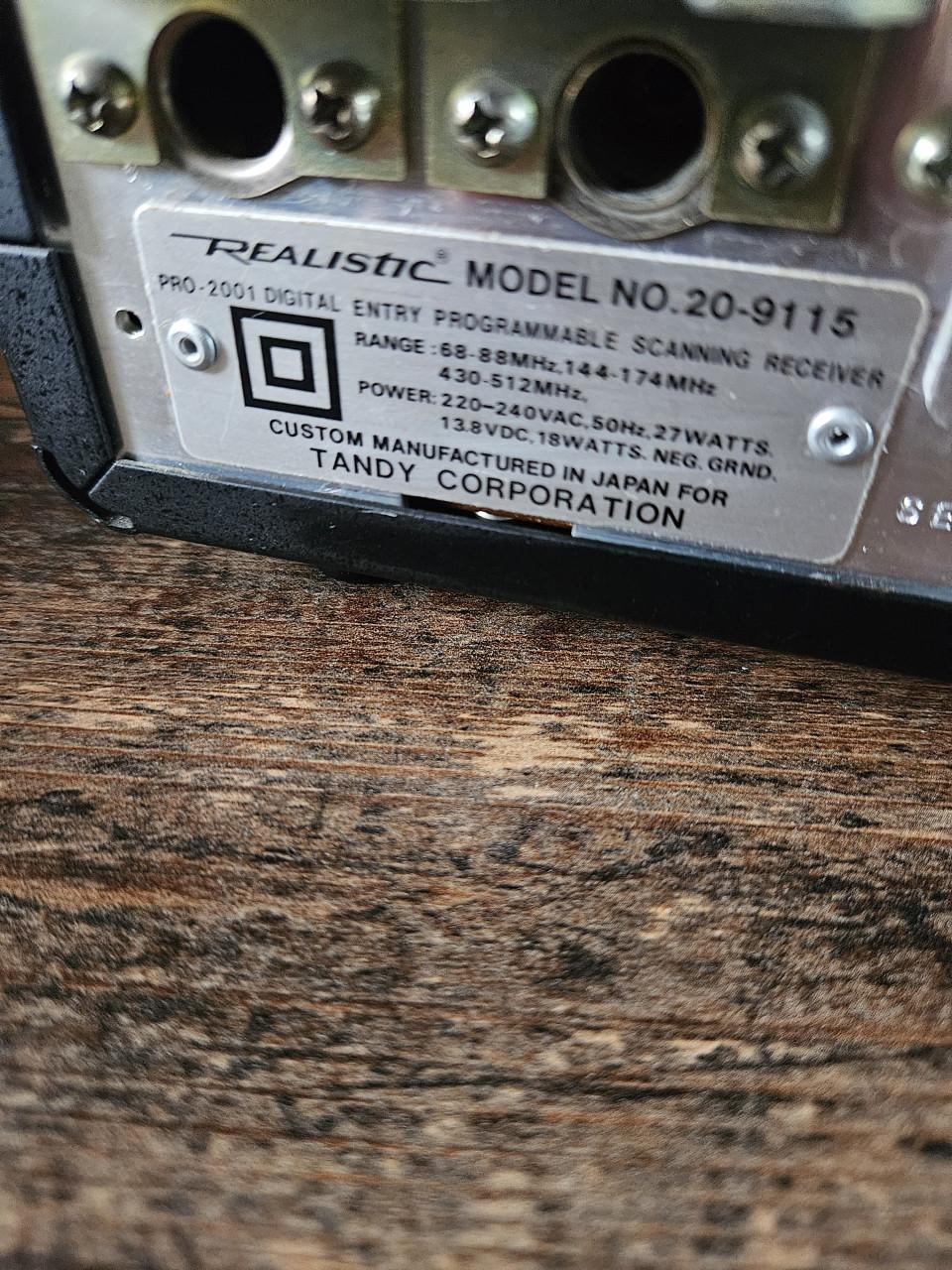 Werkende mooie Realistic PRO-2001 Digitale Scanner Ontvanger
