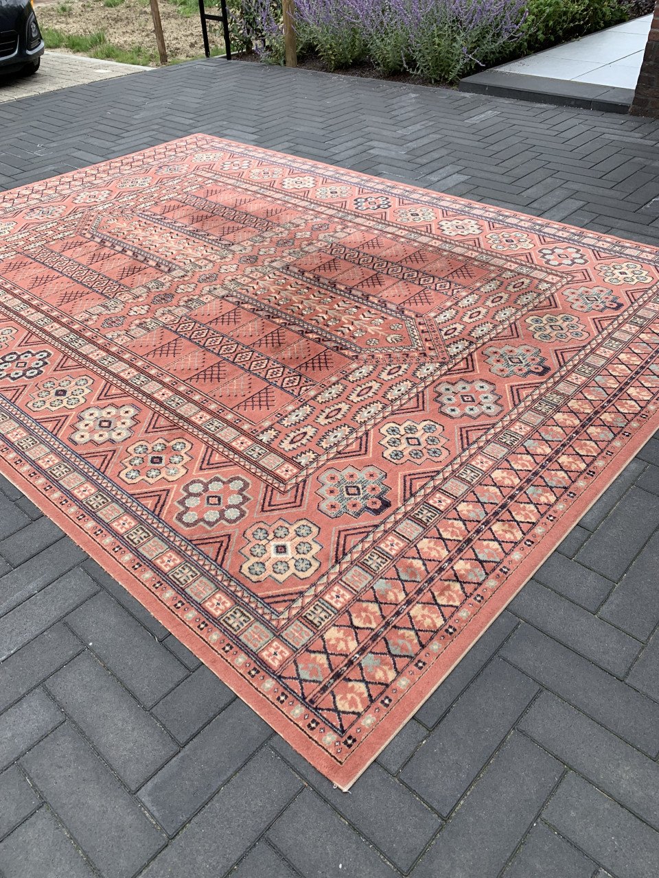 ✨Prachtig Sfeervol Roze Vintage Vloerkleed van Zuiver Scheerwol✨