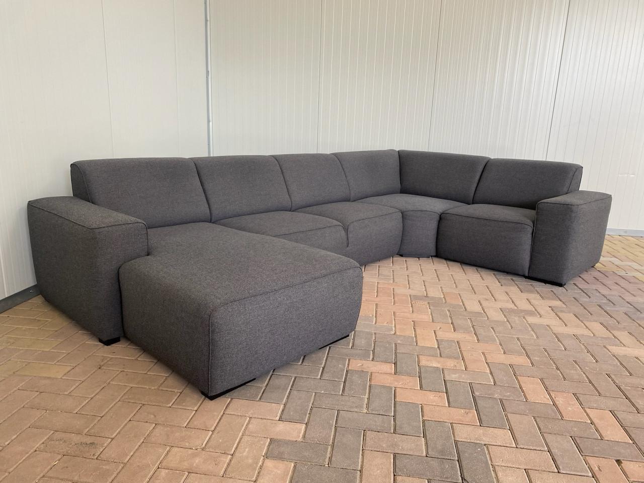 Grijs Stoffen U-Bankstel–Extra Grote Lounge Hoekbank–Gratis Levering