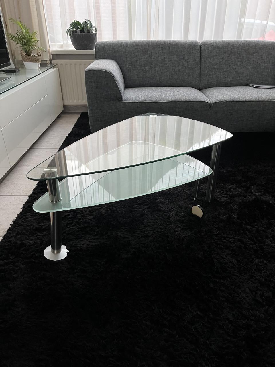 Glazen salontafel