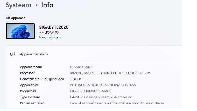 Te koop: GIGABYTE GB-BXi5-4200 mini pc