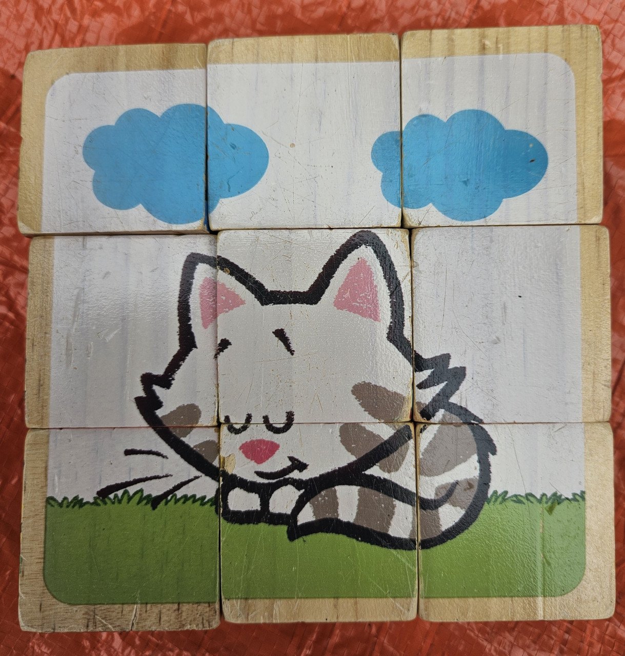 Woezel en Pip houten blokpuzzel