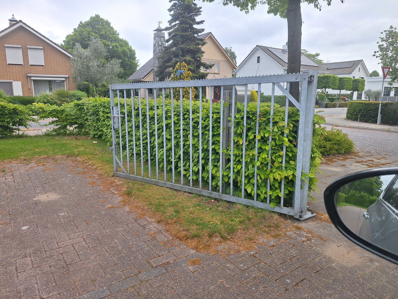 Draaipoort, inrijpoort, Poort gegalvaniseerd