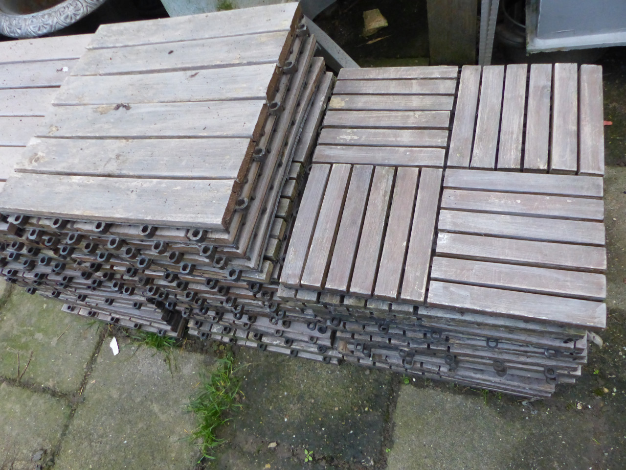 Vloertegels tuintegels hardhout 30x30 50 stuks kliksysteem balkon