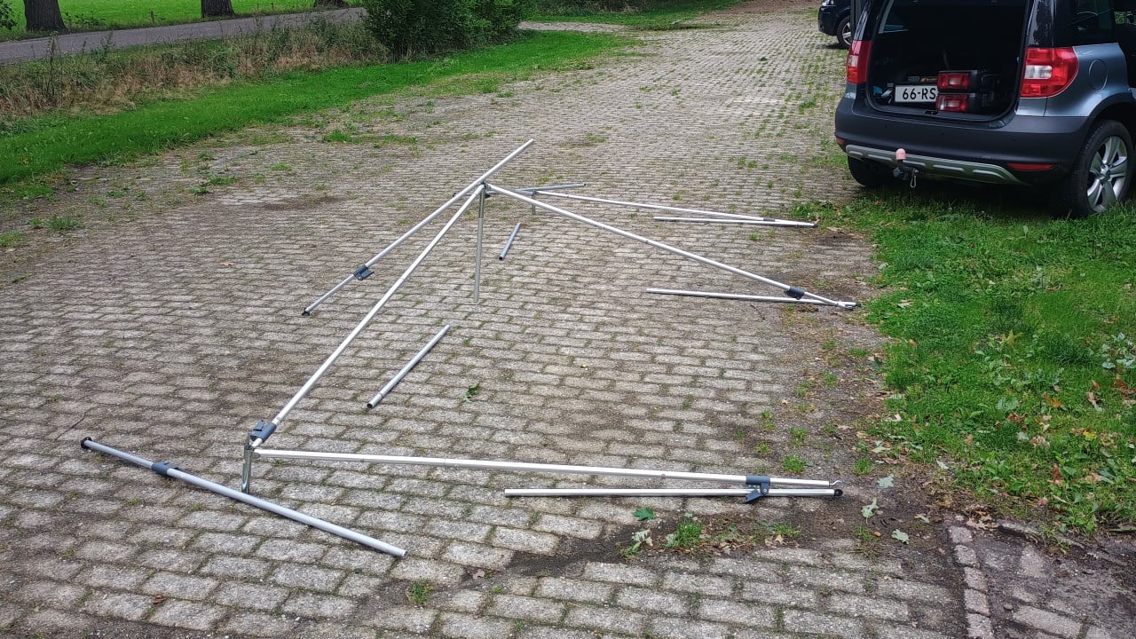 Stokken voortent/luifel caravan aluminium Powergrip
