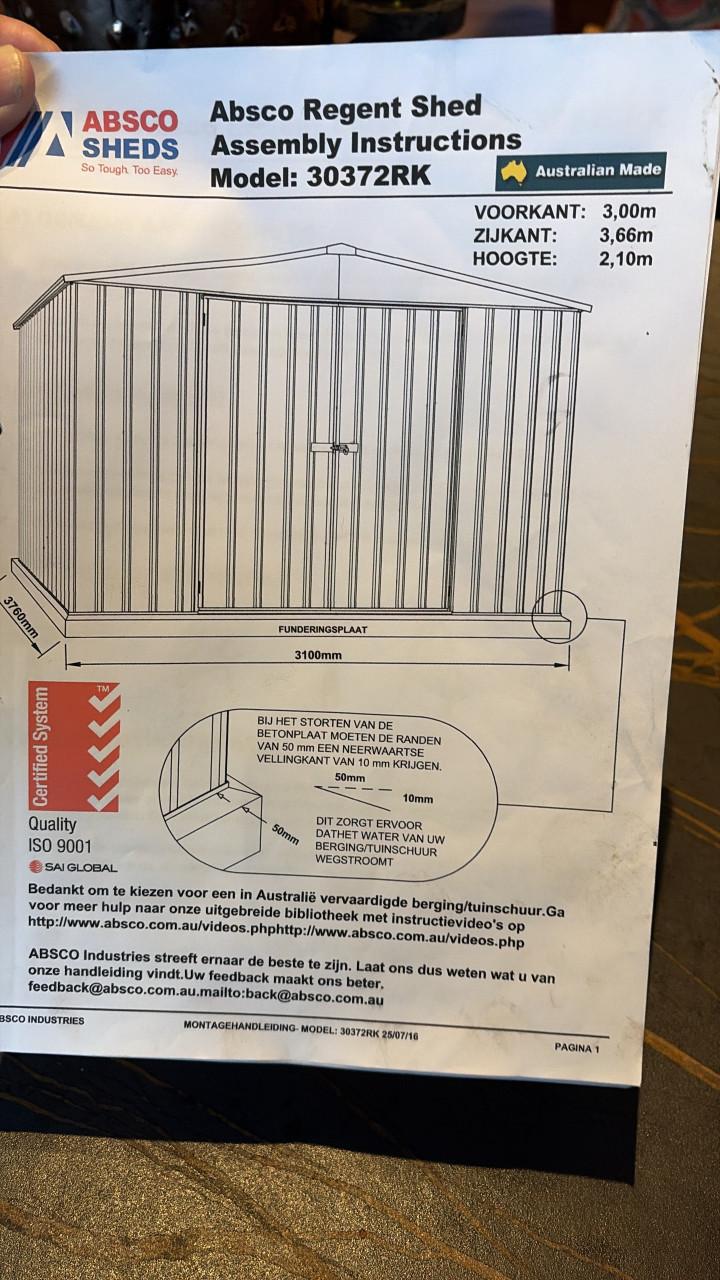 Metalen tuinschuur