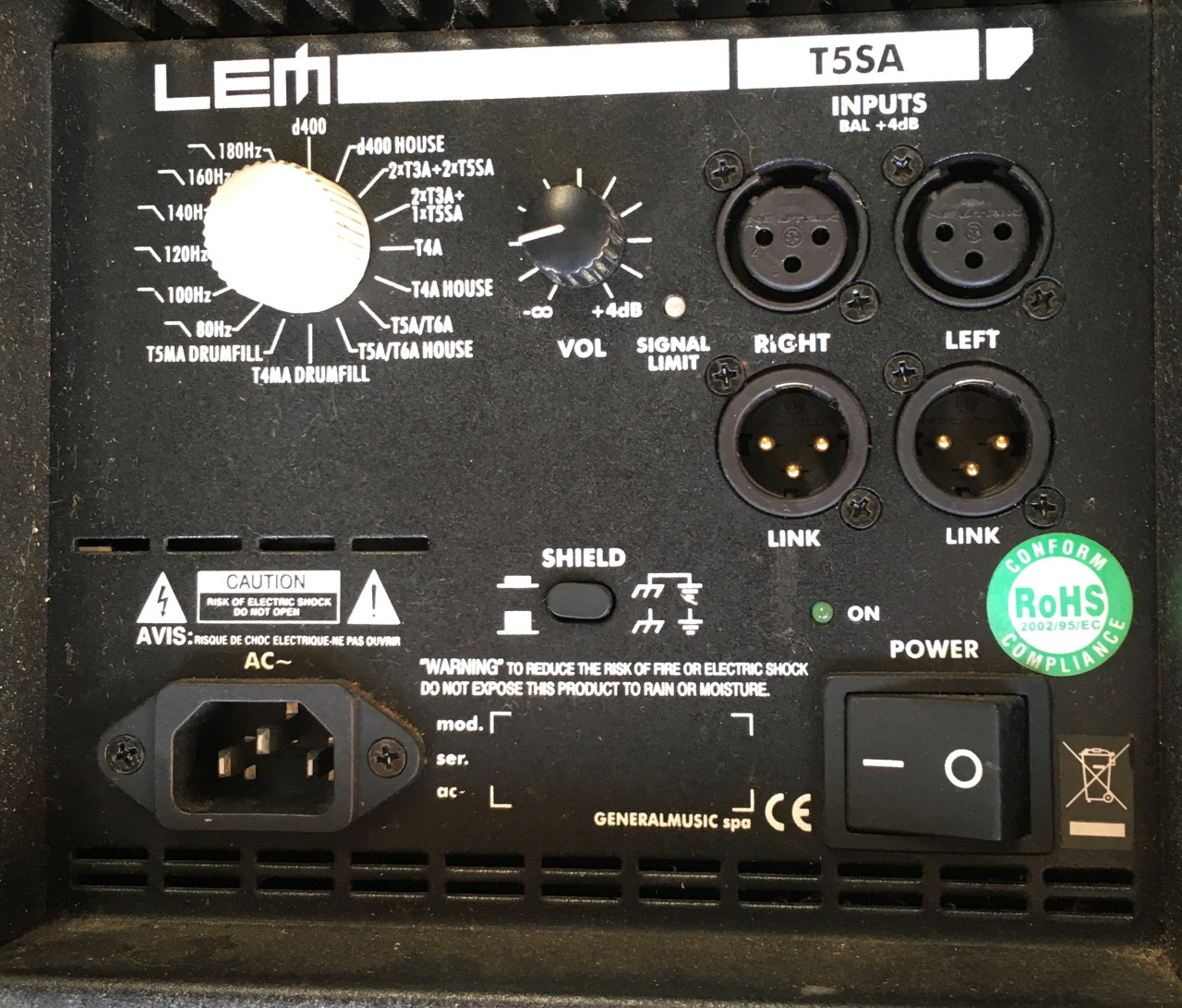 1 LEM T5SA actieve subwoofer voor 385 euro