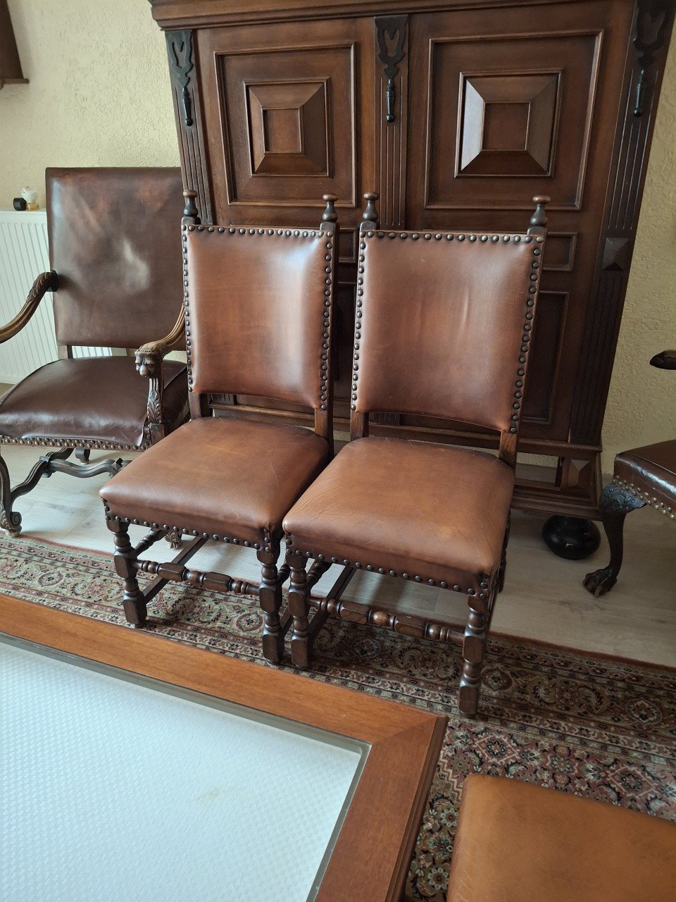 Mooie eetkamer stoelen echt leer