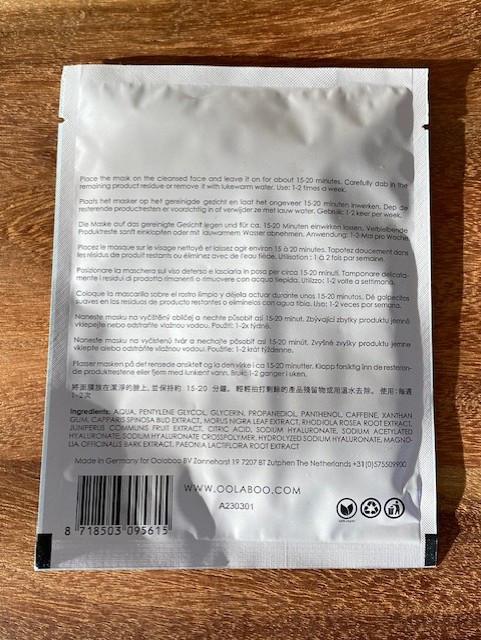 Oolaboo | Enwrap Hydrating Face & Neck Fleece Mask Masker