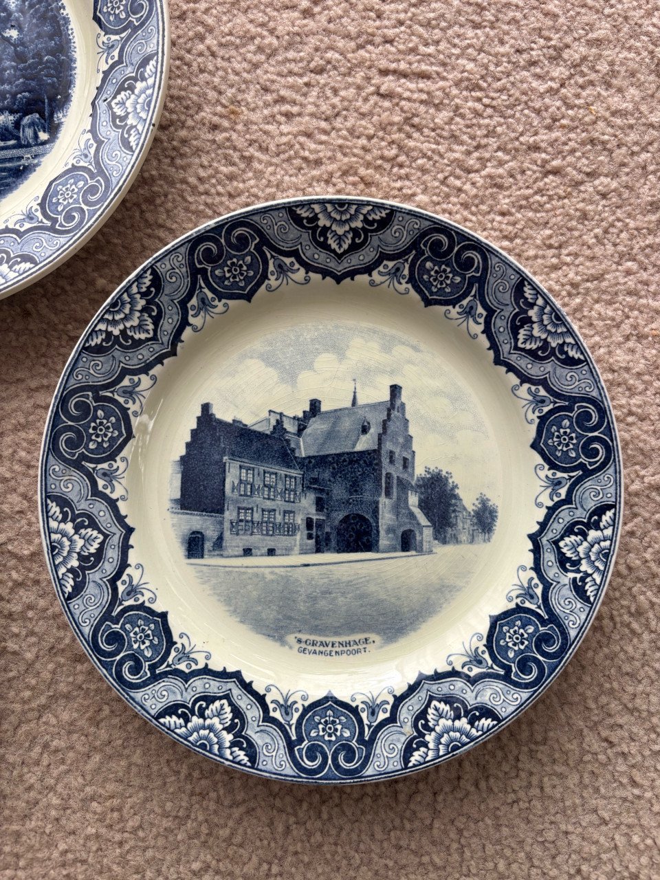 3 Delftsblauwe borden om op te hangen