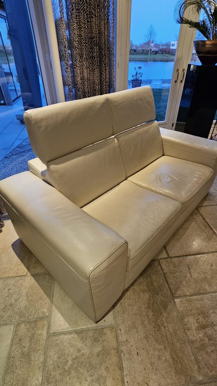 Natuzzi 3+2 zits lederen bankstel met relaxstand MOET WEG!