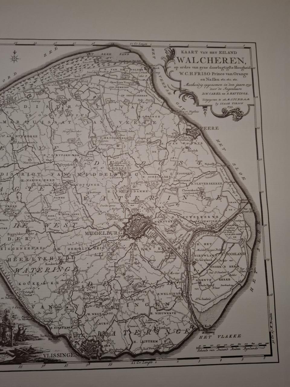 Oude kaart Walcheren