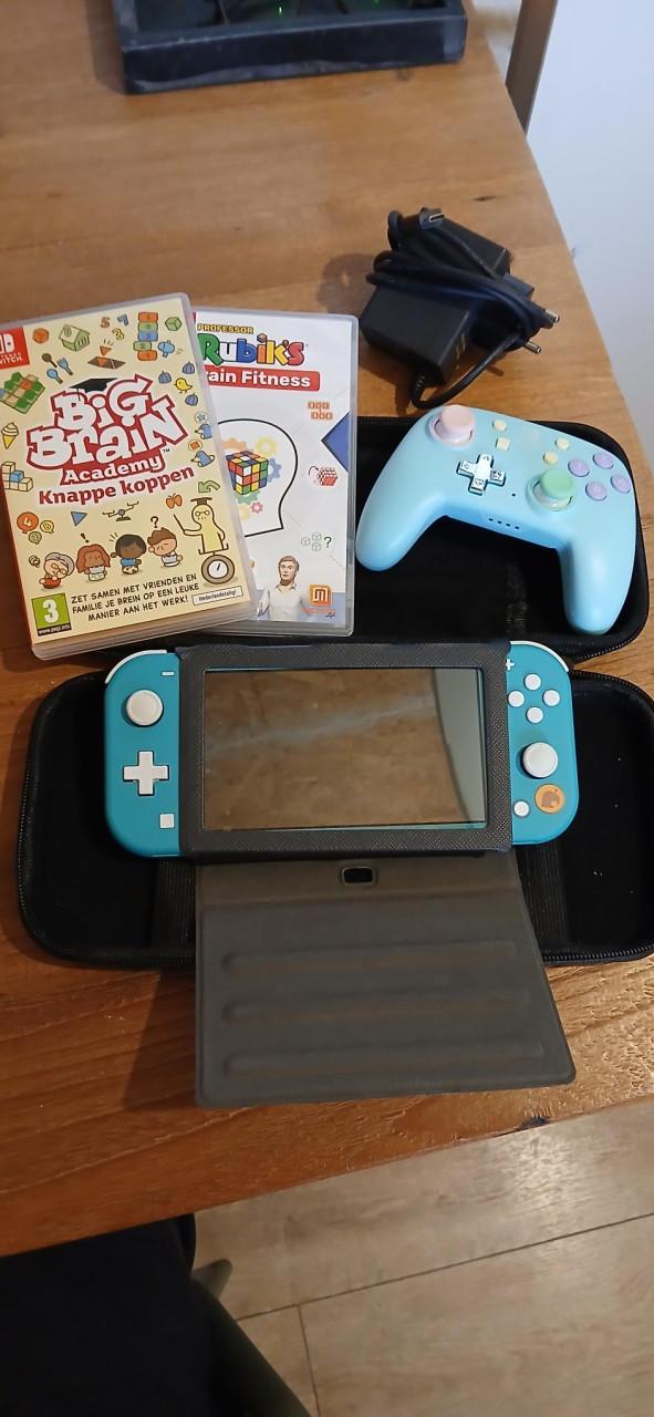 Nintendo Switch Lite Turquoise + controller, 2 games en accessoires 🎮