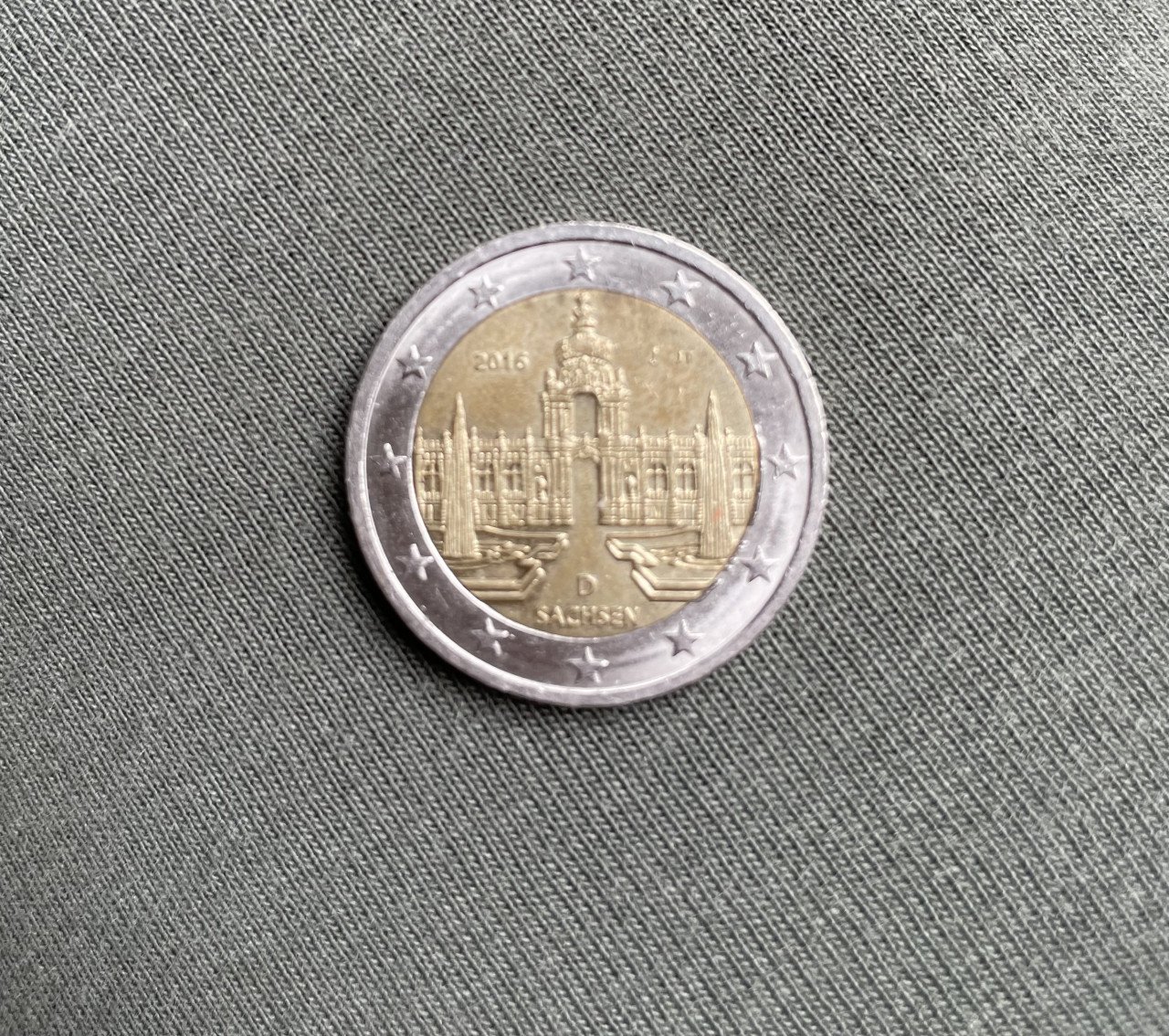 2 2 euromunt Duitsland 2016 Sachsen  zeldzaam/speciaal