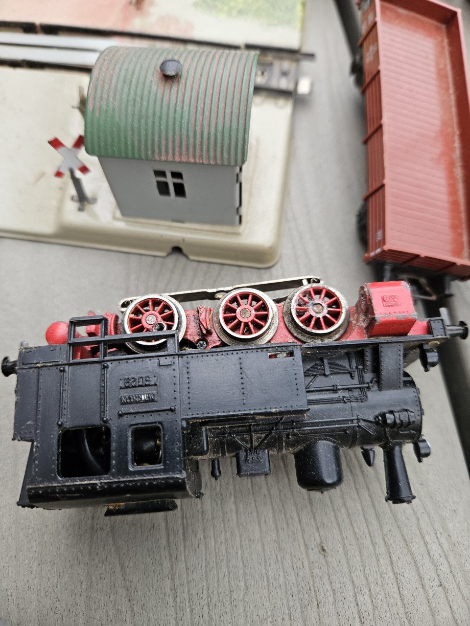 Grote doos vol Märklin treinset incl stoomlocomotief HO 3103...