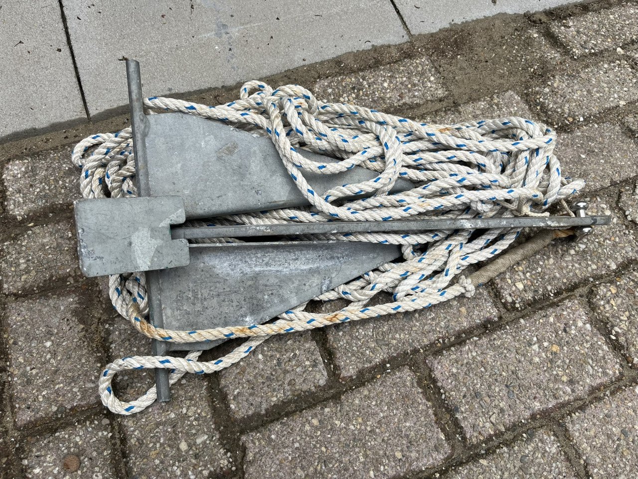 Danforth anker 4 kg met ankellijn