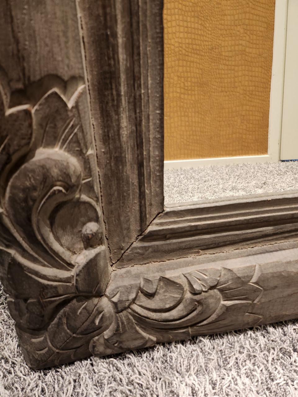 Brocante houten spiegel