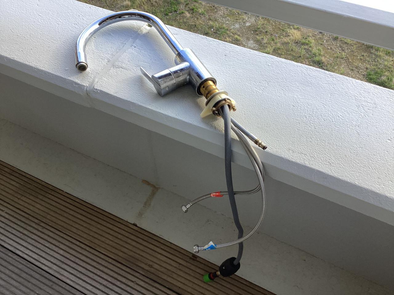 Luxe grohe kraan met flexibele uitloop