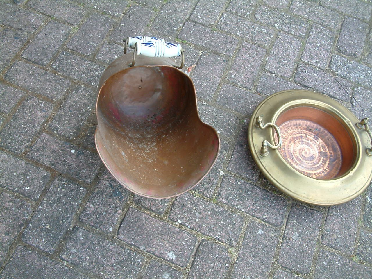 Openhaard -kachel houtbak koper