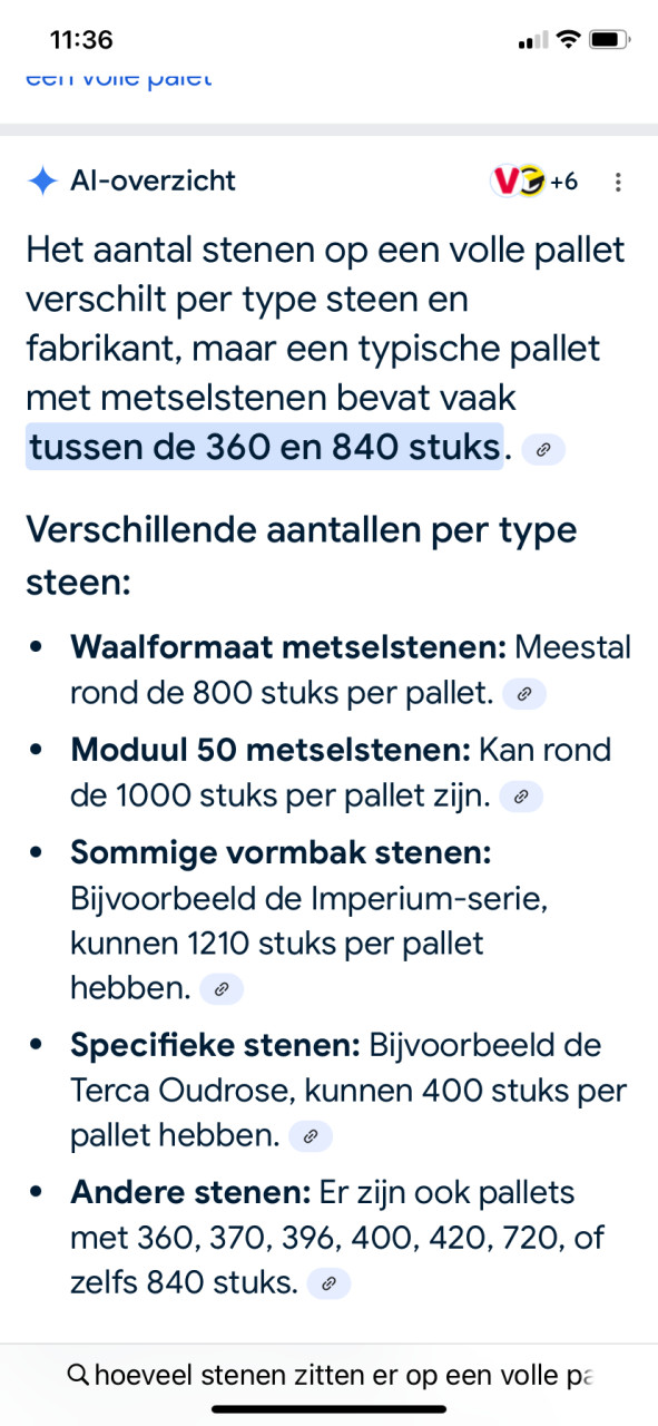 Metsel stenen 2 volle pallets