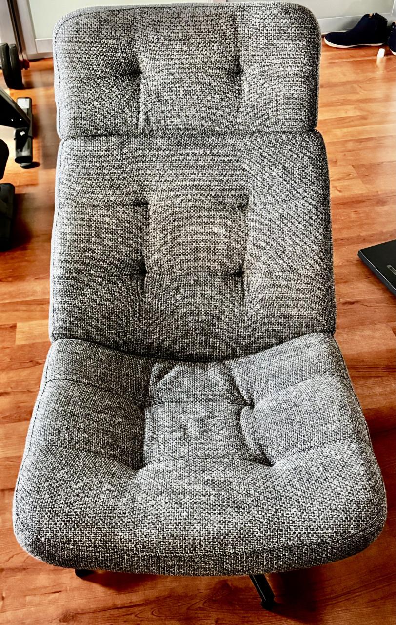 HAVBERG LEJDE grijs/zwart Fauteuil. (draaien)