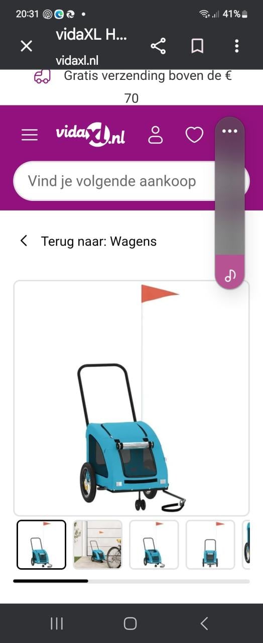Duo hondenfiets/ buggy kar