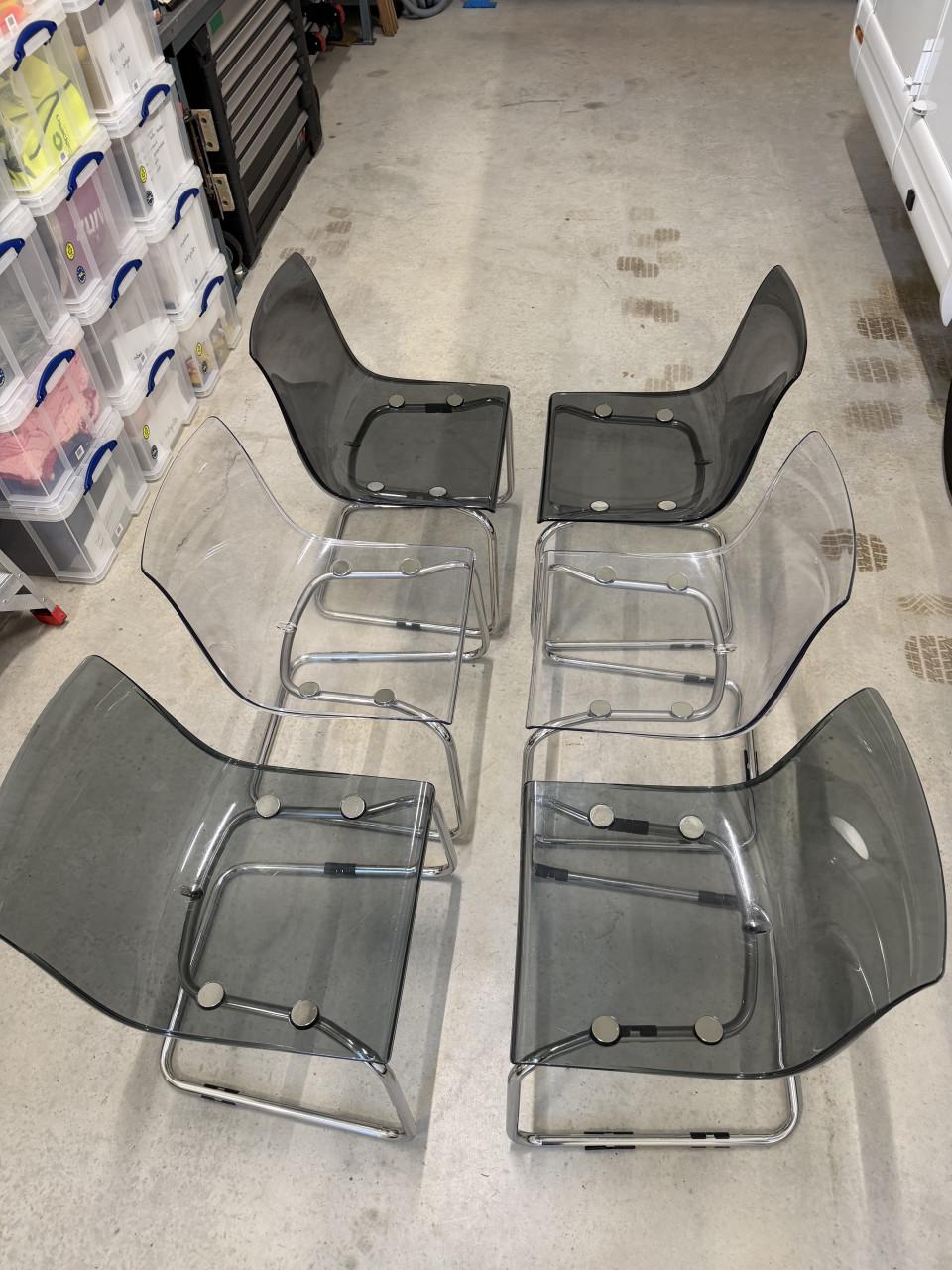 Eetkamerstoel Ikea Tobias transparant