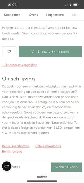 Afzuigkap nieuw in doos incl 6 jaar garantie