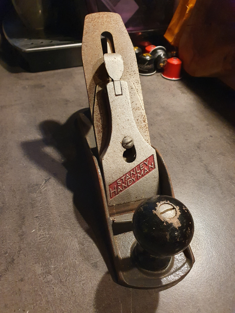 Antieke originele Stanley blokschaaf handyman met scherp mes...