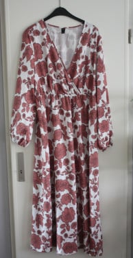 Lane bruin witte bloemen print jurk maat 44