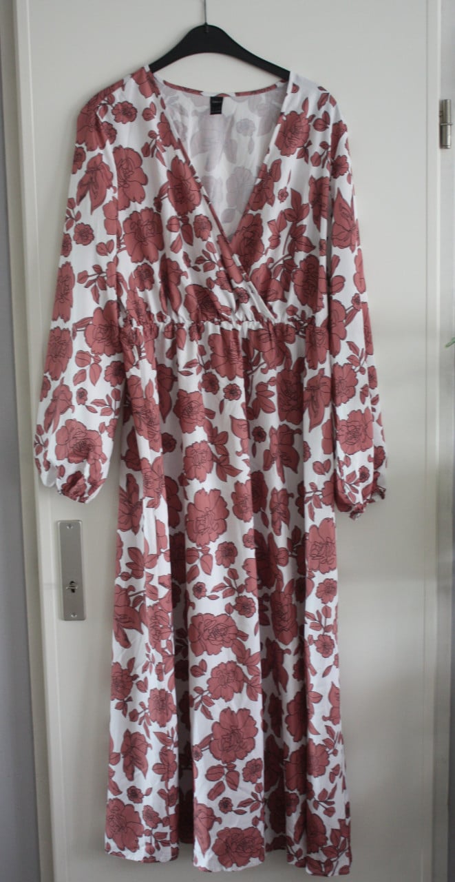Lane bruin witte bloemen print jurk maat 44
