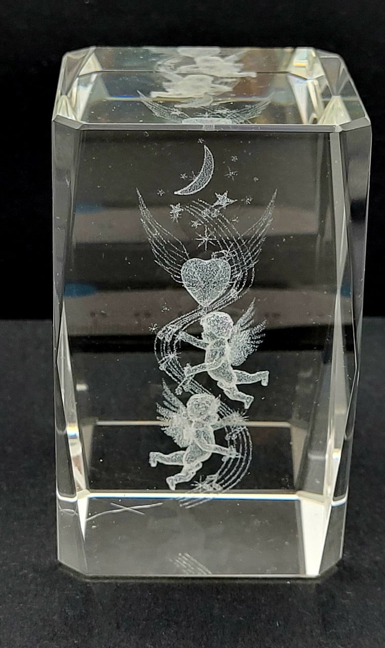 Kristalfiguren -Stijgend Paard - Cupido Laser 3D - Happy feet 3D laser