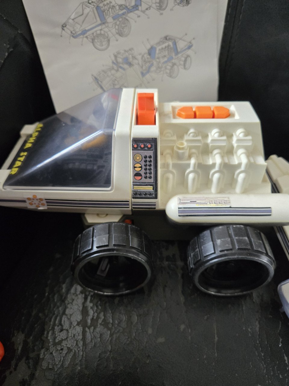 Fisherprice Adventure star ZX 1983 : Cabine, aanhanger, robot. Bieden mag.