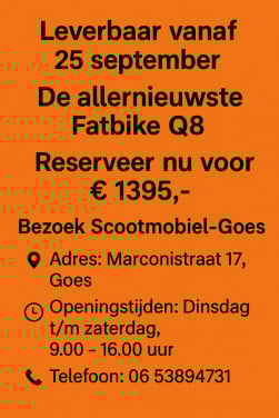 OUXI Q8 – Comfort, kracht en stijl in één e-bike ( vanaf 25 septermber )