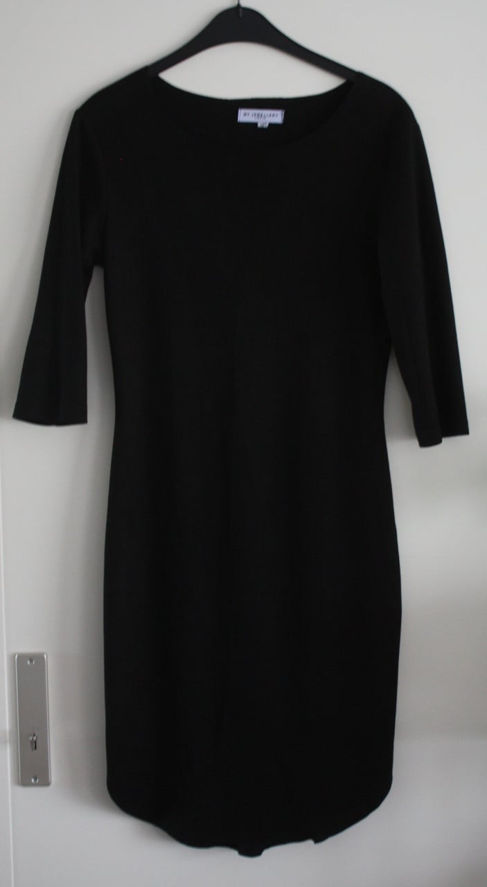 Zwarte suede look jurk maat m