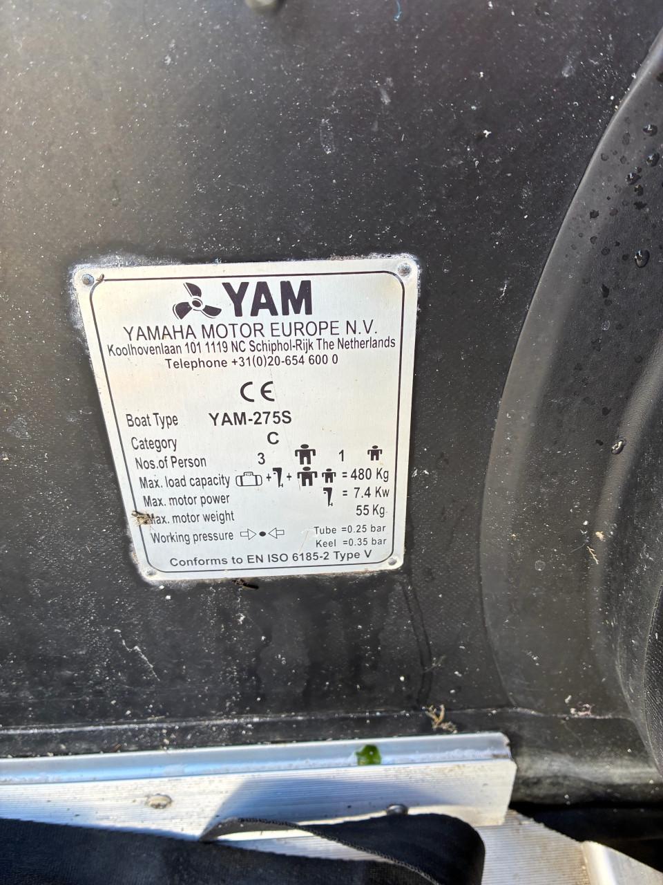 Te koop rubberboot met 8 pk yamaha