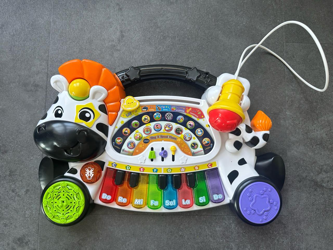 Vtech Zing&speel piano Zebra met microfoon